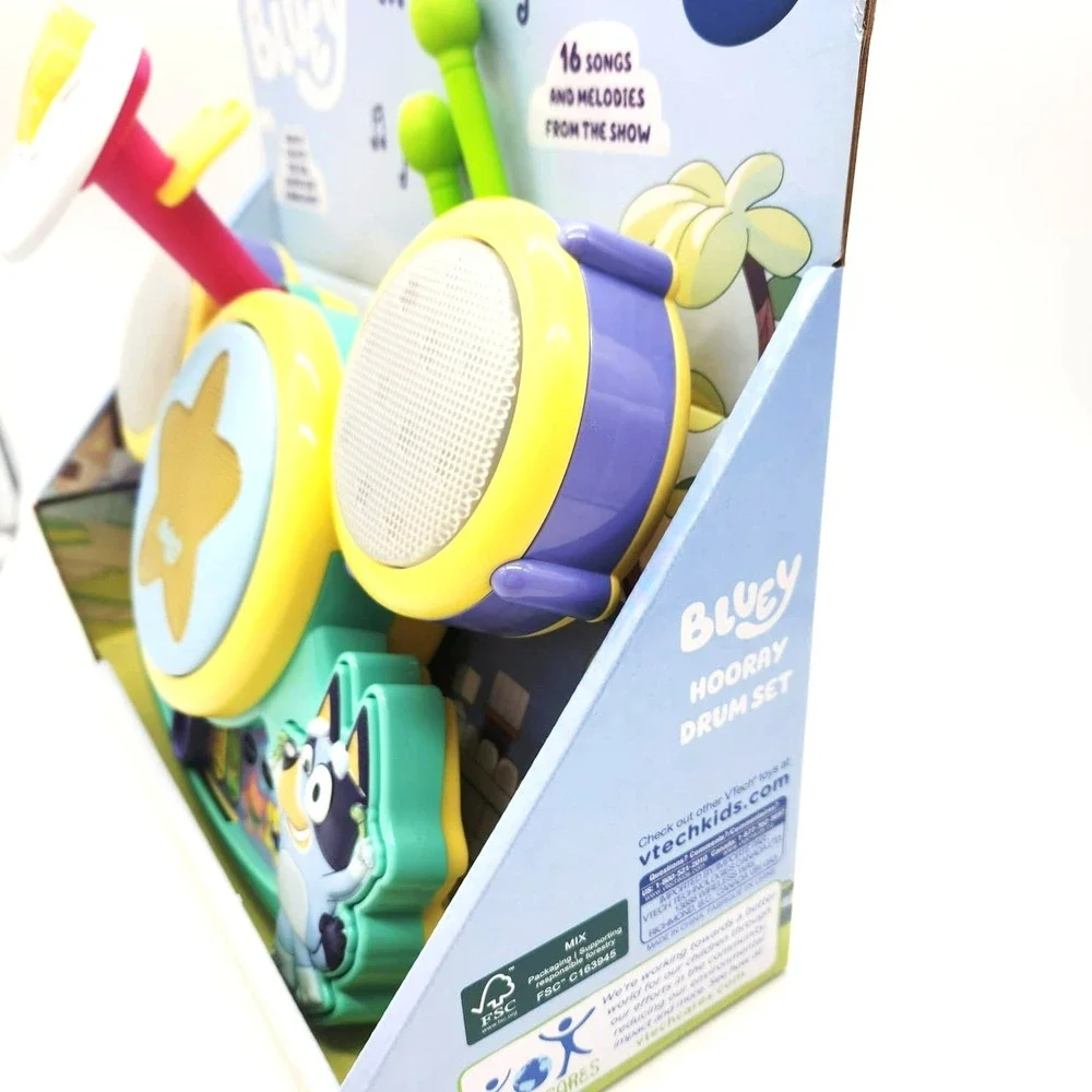 Bluey Drum Set by VTech – Musical Learning Toy‎ for Toddlers Ages 1 to 4